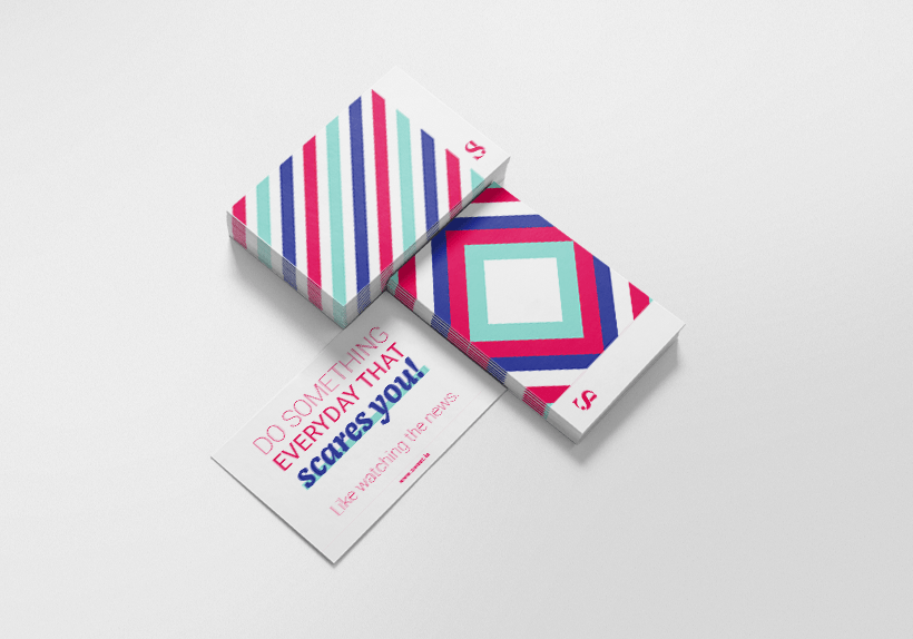 Mockup of Sweet new branding of affirmation cards