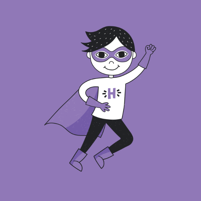 purple hidden heroes superhero illustrated character