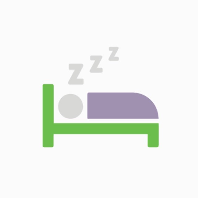 Nutri Nua icon of person sleeping from training sheets