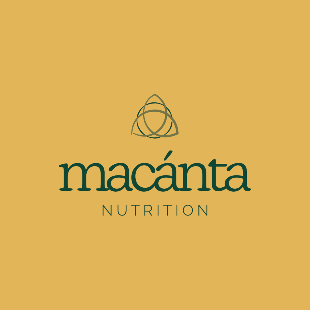 Macanta logo on gold background