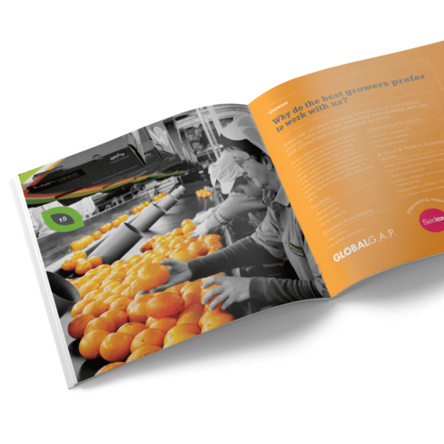 Total Produce brochure design close up