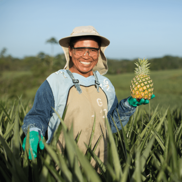 Total Produce photo of farmer holding pineapple